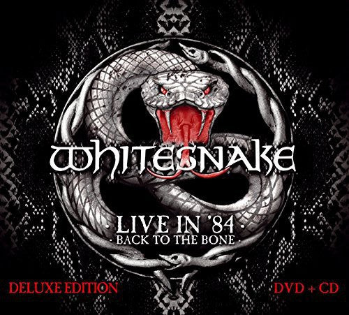 the album cover for Whitesnake - Live In 84: Back To The Bone [Deluxe CD/DVD]