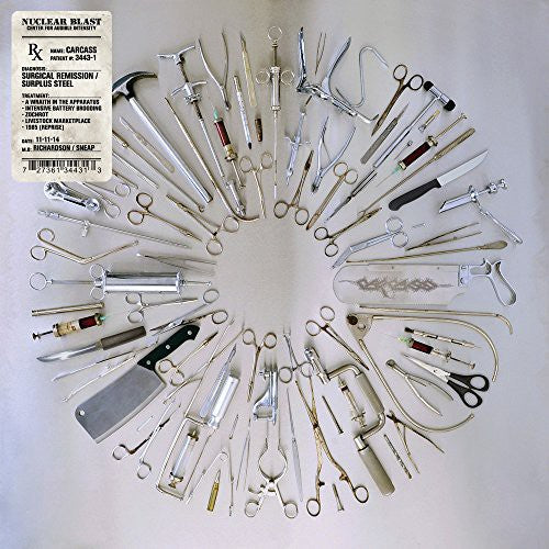 the album cover for Carcass - Surgical Remission / Surplus Steel