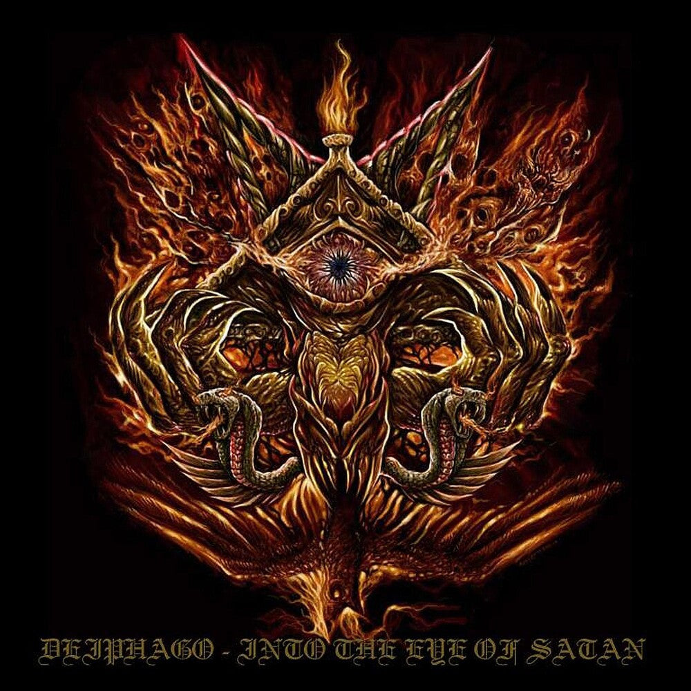 the album cover for Deiphago - Into the Eye of Satan