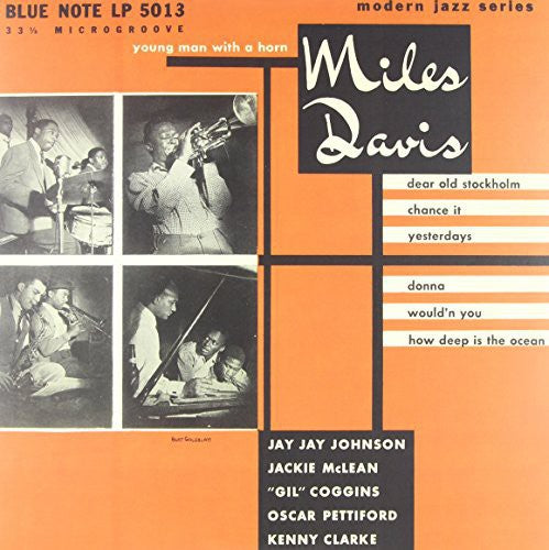 the album cover for Miles Davis - Young Man With A Horn (10-Inch Re-issue) [Blue Note Dealer Exclusive]