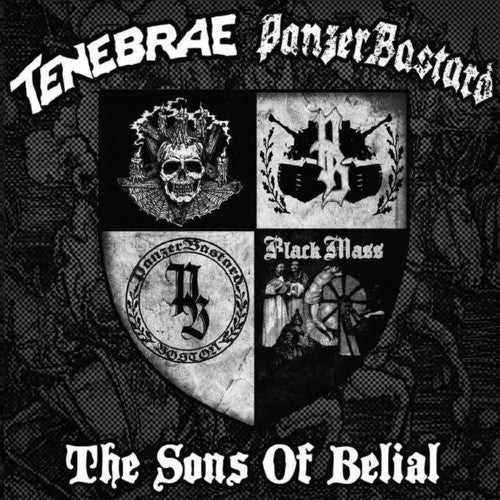 the album cover for Tenebrae / Panzerbastard - Sons of Belial