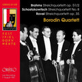 the album cover for Brahms / Shostakovich - STR QRTS