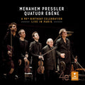 the album cover for Dvorak / Schubert - Menahem Pressler 90th Anniversary Concert