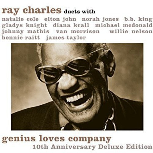 the album cover for Ray Charles - Genius Loves Company: 10th Anniversary [Vinyl Edition]