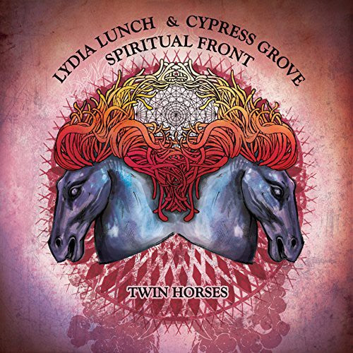 the album cover for Lydia Lunch / Cypress Grove - Twin Horses