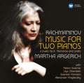 the album cover for Rachmaninov - Works for 2 Pianos