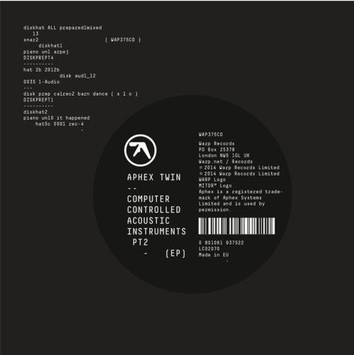 the album cover for Aphex Twin - Computer Controlled Acoustic Instruments Pt 2 [EP]