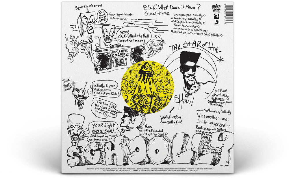the album cover for RUN-D.M.C. - P.S.K. What Does It Mean / Gucci Time