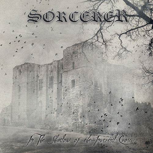 the album cover for Sorcerer - In the Shadow of the Inverted Cross