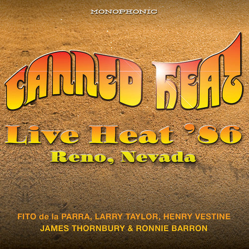 the album cover for Canned Heat - Live Heat '86-Reno, Nevada [Limited Edition]