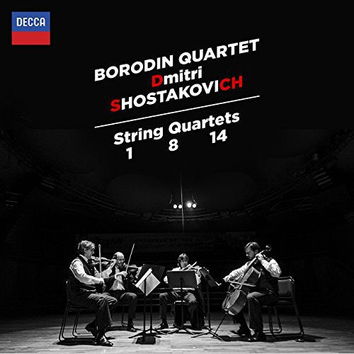 the album cover for Shostakovich / Borodin Quartet - String Quartets Nos 1 8 & 14