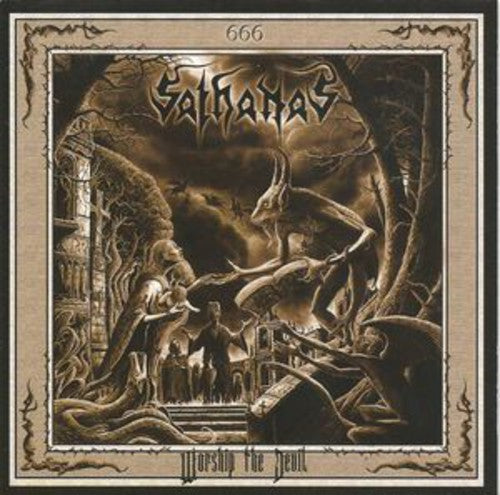 the album cover for Sathanas - Worship the Devil