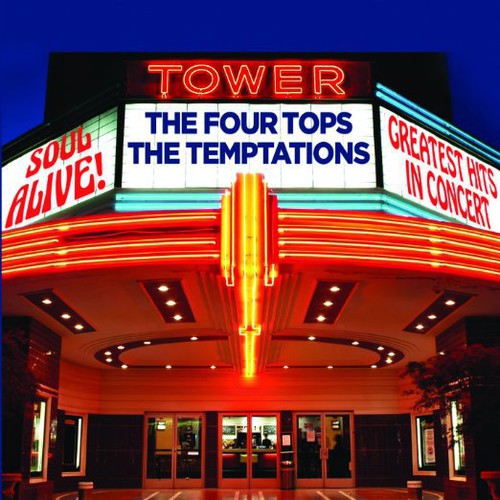 the album cover for Four Tops / Temptations - Soul Alive: Greatest Hits in Concert