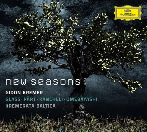 the album cover for Kremer / Kremerata Baltica - New Seasons (Glass/Part/Kancheli/Umebayashi)