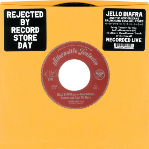 the album cover for Jello Biafra / New Orleans Raunch / Soul All-Stars - Fannie Mae / Just a Little Bit