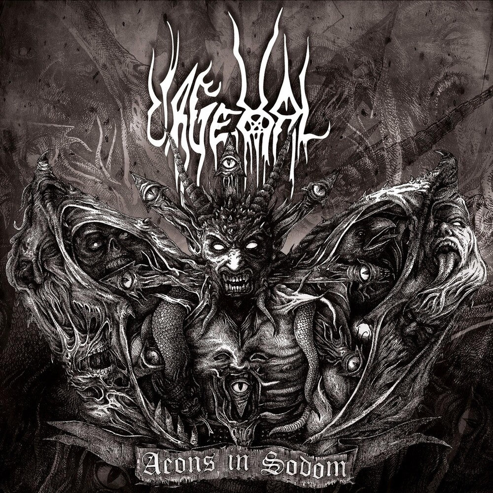the album cover for Urgehal - Aeons in Sodom