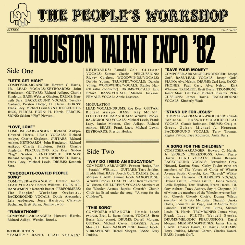 the album cover for Peoples Workshop - Houston Talent Expo '82