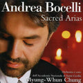 the album cover for Andrea Bocelli - Sacred Arias