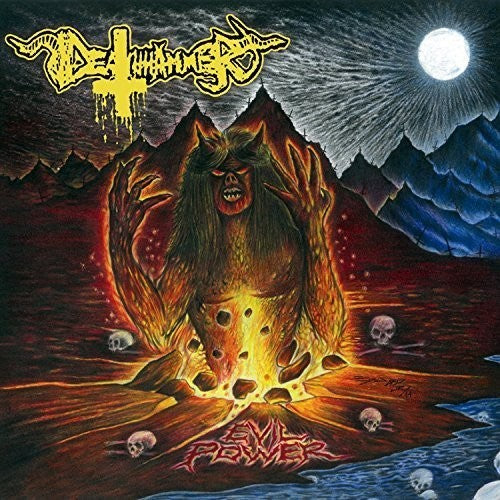 the album cover for Deathhammer - Evil Power