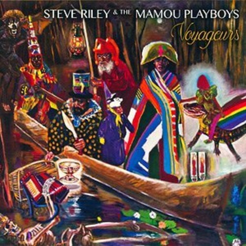 the album cover for Steve Riley & The Mamou Playboys - Voyageurs