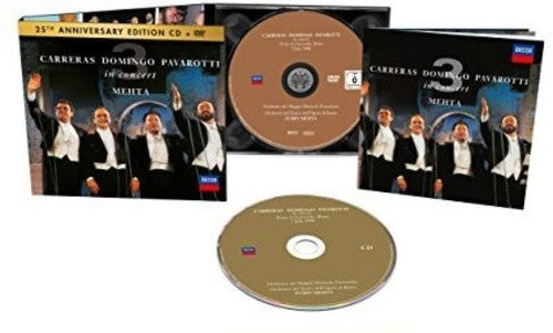 the album cover for Pavarotti / Domingo / Carreras / Mehta - Three Tenors 25th Anniversary (W/Dvd) [Limited Edition]