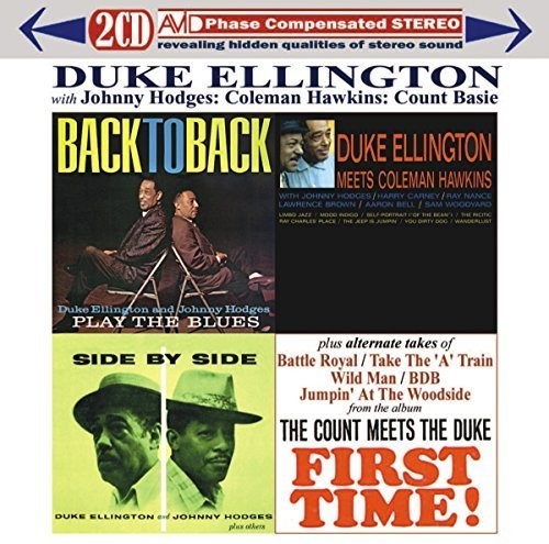 the album cover for Duke Ellington / Hodges,Johnny / Hawkins,Coleman - Plus-Back to Back / Side By Side / Duke Meets