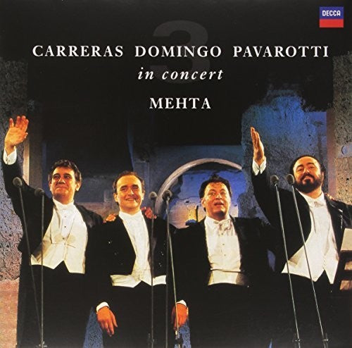 the album cover for Pavarotti / Domingo / Carreras / Mehta - Three Tenors 25th Anniversary