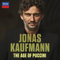 the album cover for Jonas Kaufmann - Age of Puccini