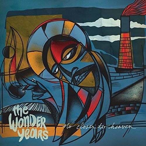 the album cover for The Wonder Years - No Closer To Heaven [Blue/Opaque Burgundy Swirl Vinyl]