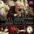 the album cover for Ravel / Ozawa / Saito Kinen Orchestra - L'enfant Et Les Sortileges / Sheherazade / Alborad