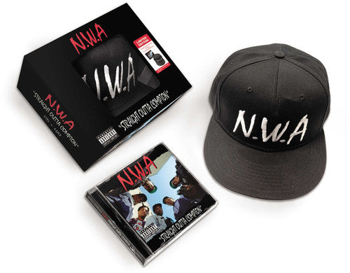 the album cover for N.W.A. - Straight Outta Compton [CD/HAT]