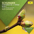 the album cover for Barenboim - Virtuoso: Schumann - Symphonies Nos 1 Spring & 4