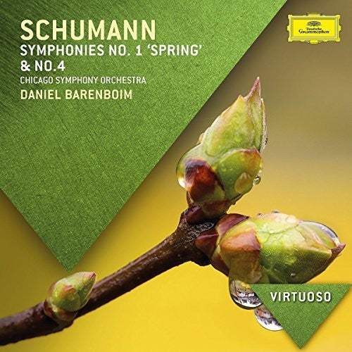 the album cover for Barenboim - Virtuoso: Schumann - Symphonies Nos 1 Spring & 4