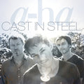 the album cover for a-ha - Cast in Steel