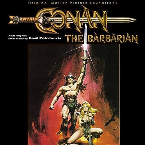 the album cover for Basil Poledouris - Conan The Barbarian [Vinyl Soundtrack]