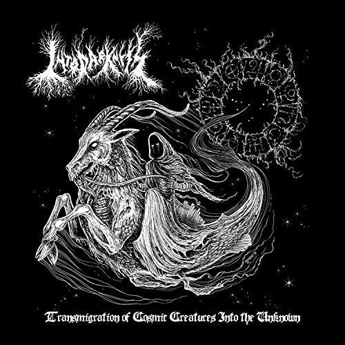 the album cover for Into Darkness - Transmigration of Cosmic Creatures Into the Unknown