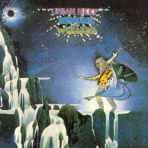 the album cover for Uriah Heep - Demons & Wizards