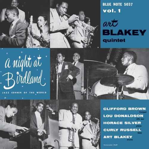 the album cover for Art Blakey - A Night At Birdland with The Art Blakey Quintet, Volume 1 [10 Inch Vinyl]