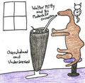the album cover for Walker Mitty & His Makeshift Orchestra - Overwhelmed & Underdressed (10in)