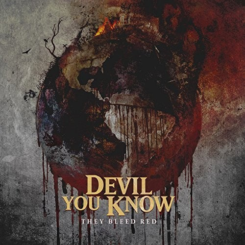 the album cover for Devil You Know - They Bleed Red