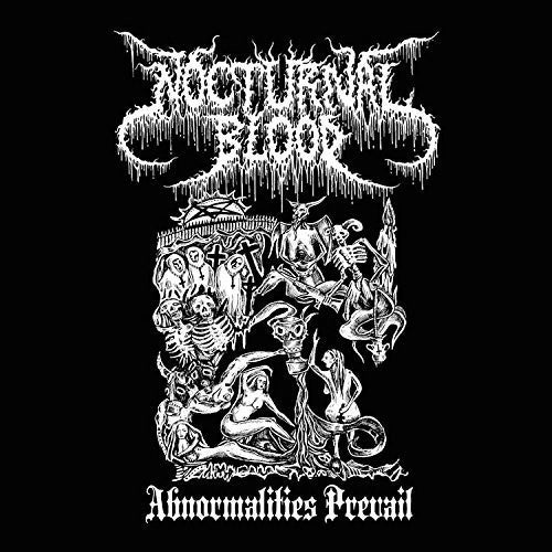 the album cover for Nocturnal Blood - Abnormalities Prevail