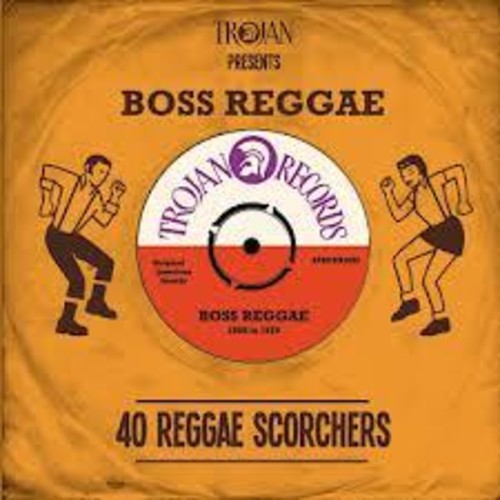 the album cover for Trojan Records Presents Boss Reggae 40 Reggae / V - Trojan Records Presents: Boss Reggae - 40 Reggae Scorchers