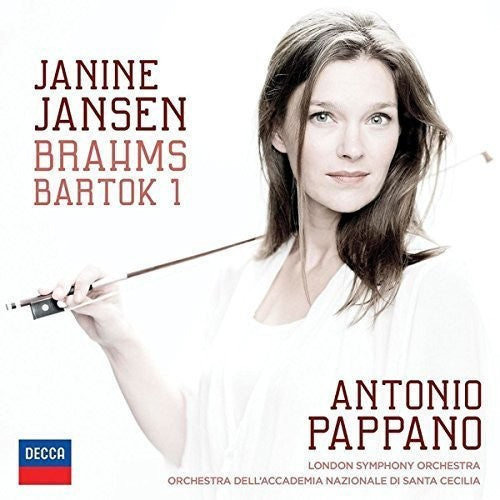 the album cover for Brahms / Jansen / Pappano / Lso - Violin Concerto / Bartok: Violin Concerto No 1