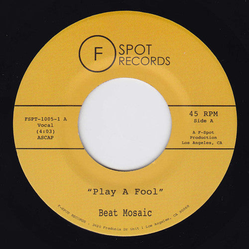 the album cover for Beat Mosaic - Play A Fool / Shape Of Yuor Shape [Vinyl Single]
