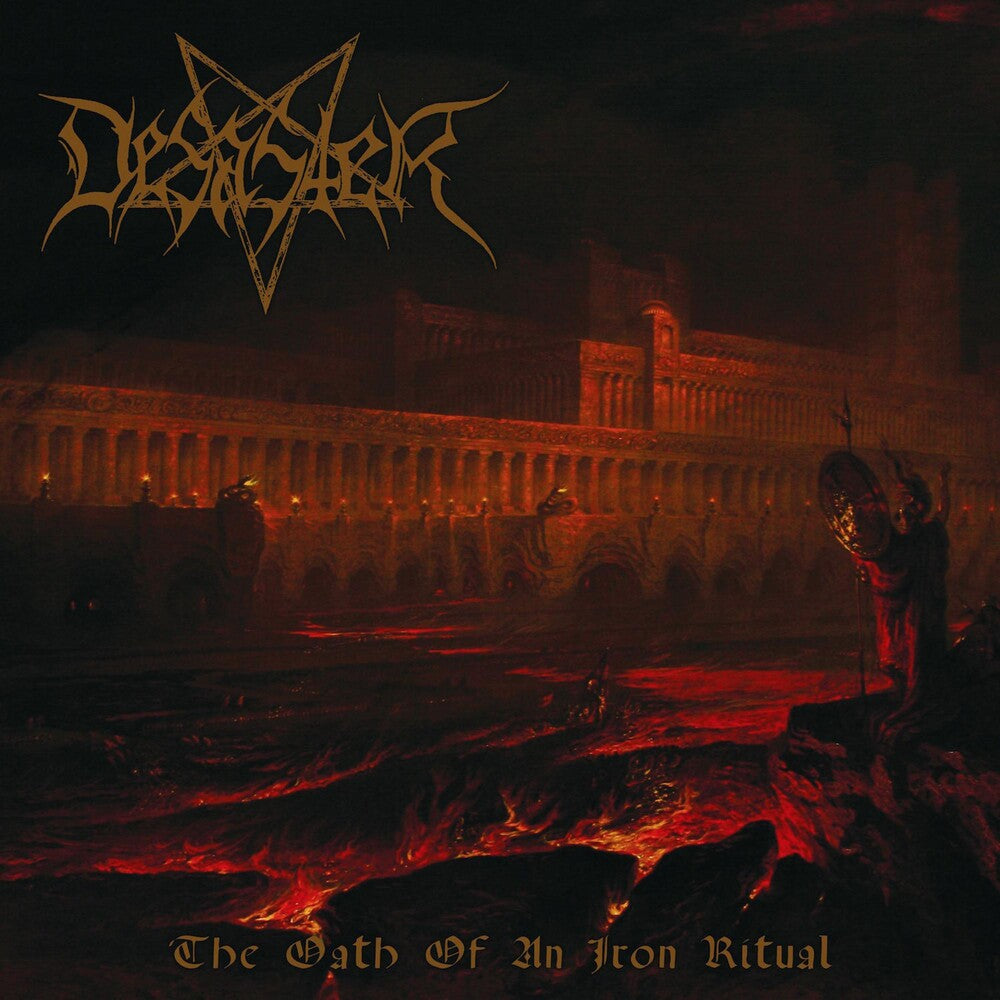 the album cover for Desaster - The Oath Of An Iron Ritual