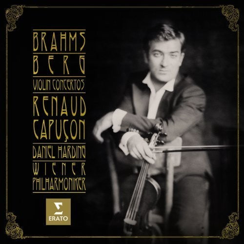 the album cover for Renaud Capucon / Harding,Daniel - Brahms Berg: Violin Concertos