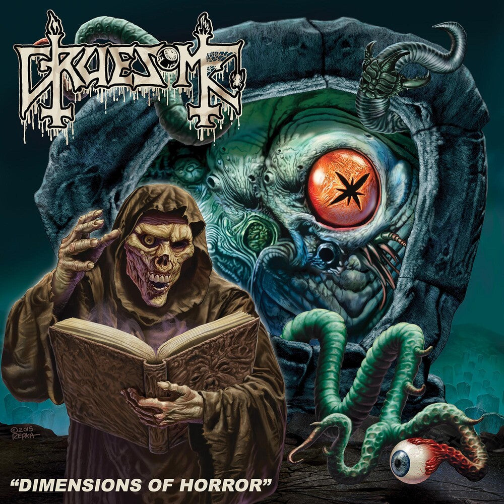 the album cover for Gruesome - Dimensions Of Horror