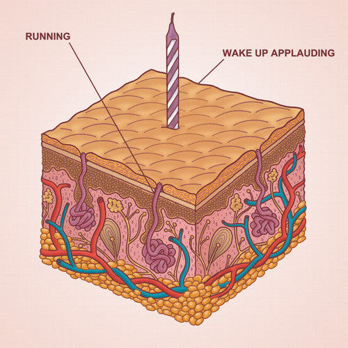 the album cover for Running - Wake Up Applauding