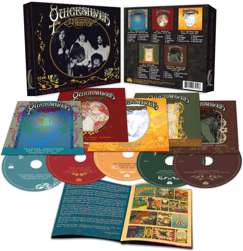 the album cover for Quicksilver Messenger Service - Live Across America 1967-1977 [Limited Edition] (Box)