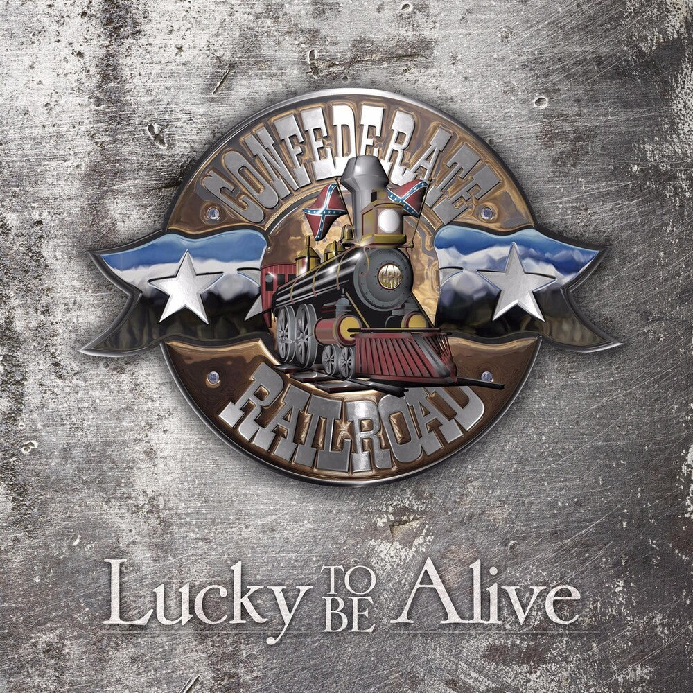 the album cover for Confederate Railroad - Lucky To Be Alive